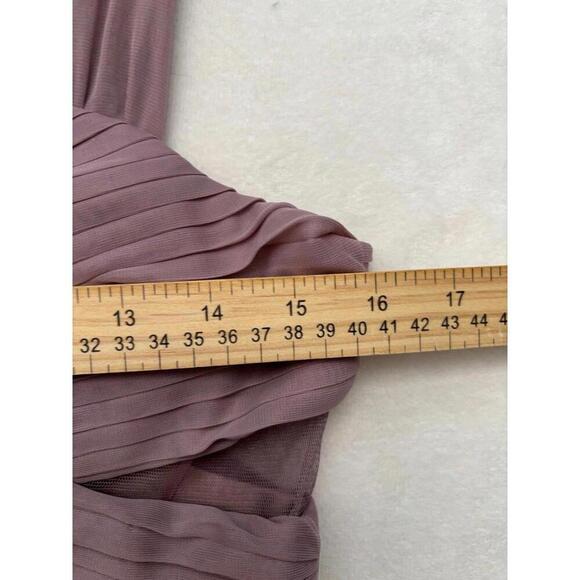 Birdie Grey Mauve Dress Sheer Cutouts Bridesmaid Evening Gown medium full length - Picture 11 of 14